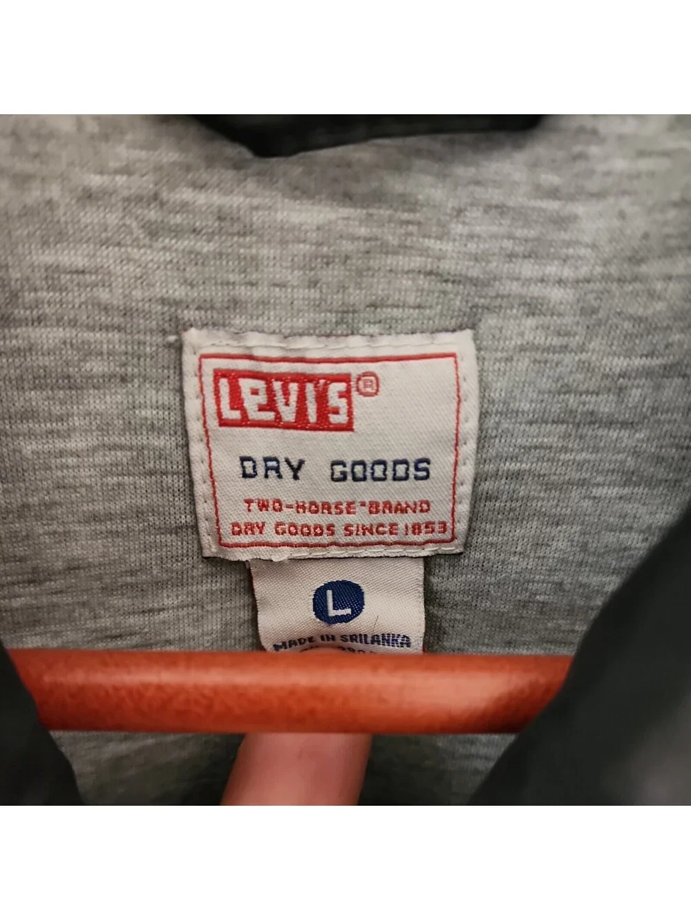 Vintage Levis Dry Goods Nylon Coaches Jacket Mens Size L Navy